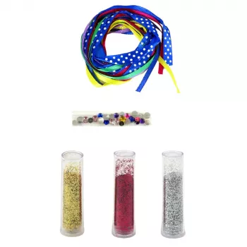 LEAN TOYS DIY sädeleva paela käevõrude valmistamise komplekt, 10 käevõru, alates 6. eluaastast