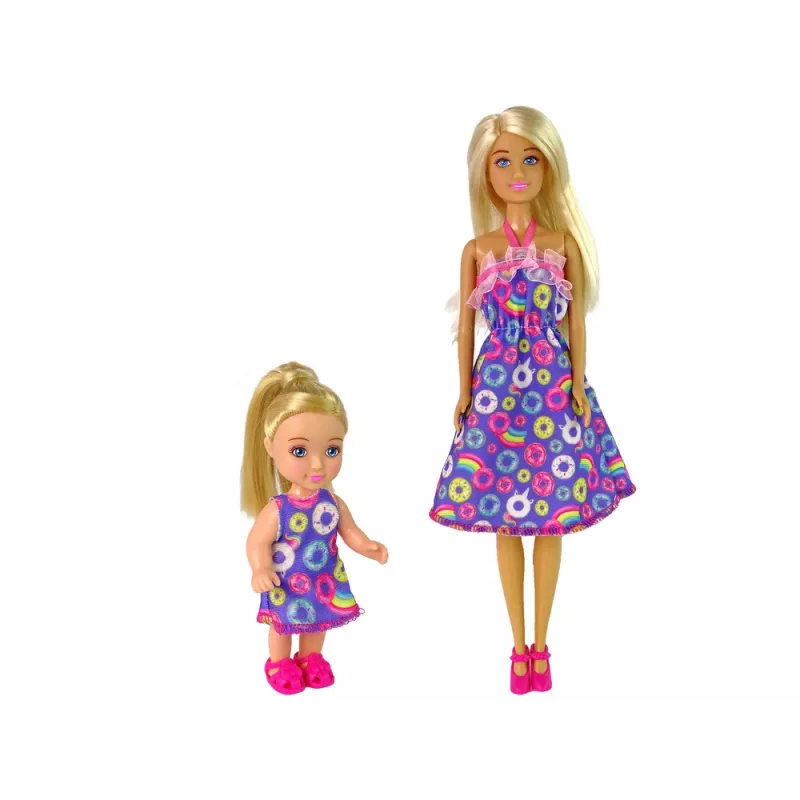 LEAN TOYS Nukkude käru komplekt tarvikutega – roosa käru pehme nukuga, lutipudel, tekk ja kott