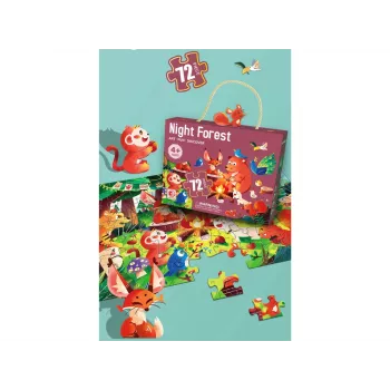 LEAN TOYS metsloomad 72-osaline laste pusle