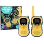 LEAN TOYS kollased laste raadiosaatjad - PMR446 kahesuunalise side komplekt 8 kanaliga, kuni 3 km leviala, taustvalgustusega LCD, taskulamp, VOX, vööklamber - 2 tk