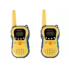 LEAN TOYS kollased laste raadiosaatjad - PMR446 kahesuunalise side komplekt 8 kanaliga, kuni 3 km leviala, taustvalgustusega LCD, taskulamp, VOX, vööklamber - 2 tk