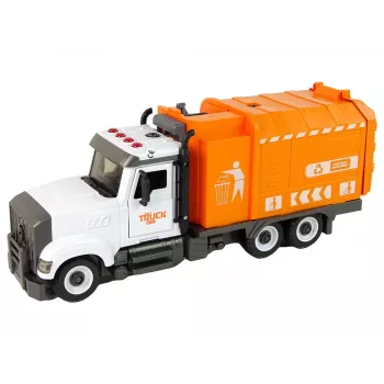 LEAN TOYS Prügiauto lahtivõetav ja kokkupandavate tarvikutega oranž