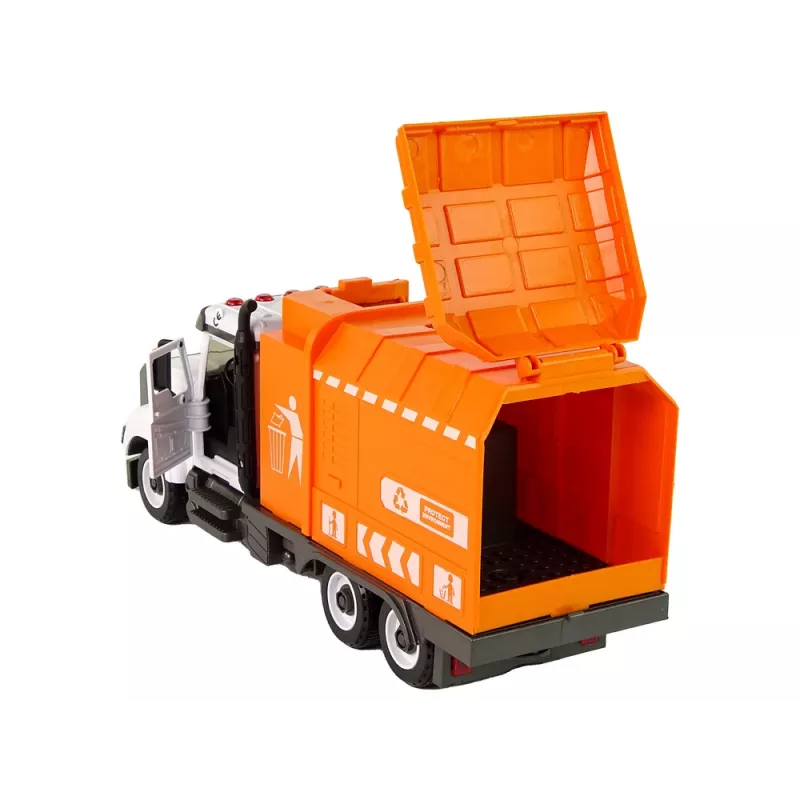 LEAN TOYS Prügiauto lahtivõetav ja kokkupandavate tarvikutega oranž