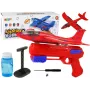 LEAN TOYS lennuki kujuline seebimullide püstol punane