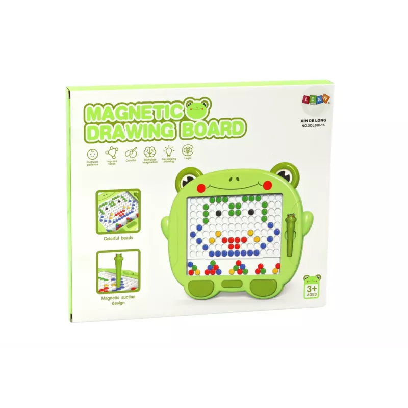LEAN TOYS Magnetiline Hariduslik Tahvel Konn Stiilus Pad Rohelised Helmed Pusle
