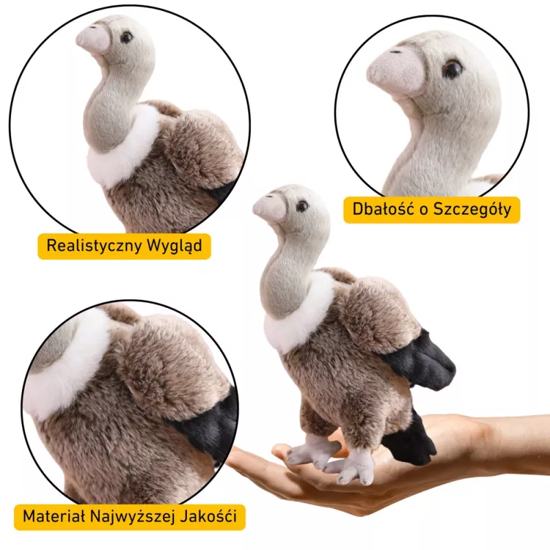 LEAN TOYS pehme kaeluskotkas linnu pehme mänguasi maskott kaisukaru 25cm