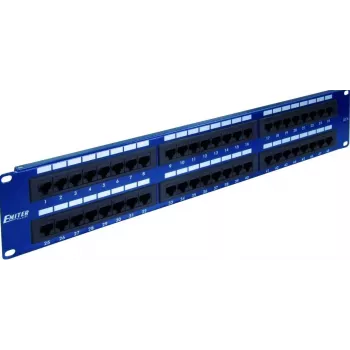 EMITERNET PANEL 19, 48XRJ45 UTP CAT.5E (2U) SININE DCN/PPFA652K488C5E