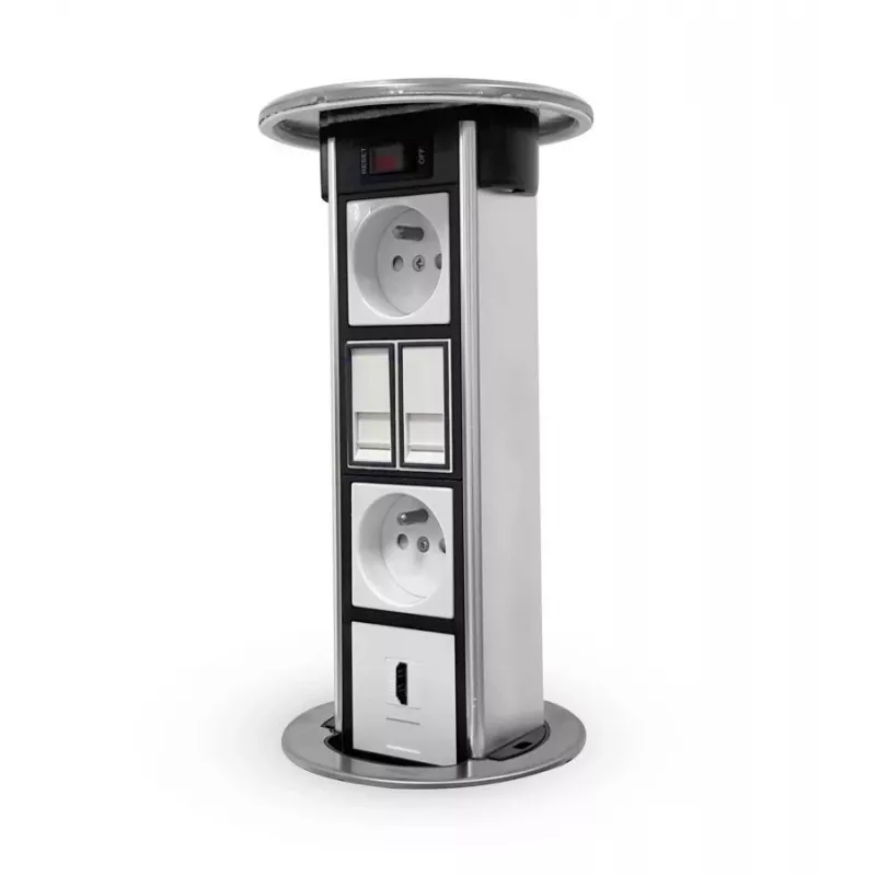 LEGRAND EM/HU-STP-1S-3EU lauaarvuti tühi korpus 8 moodulile, alumiinium/must