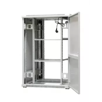 EmiterNet Top 24U vabaltseisev kapp, 800x800x1180 mm, klaasist esiuks, must EM/SH05D-8824