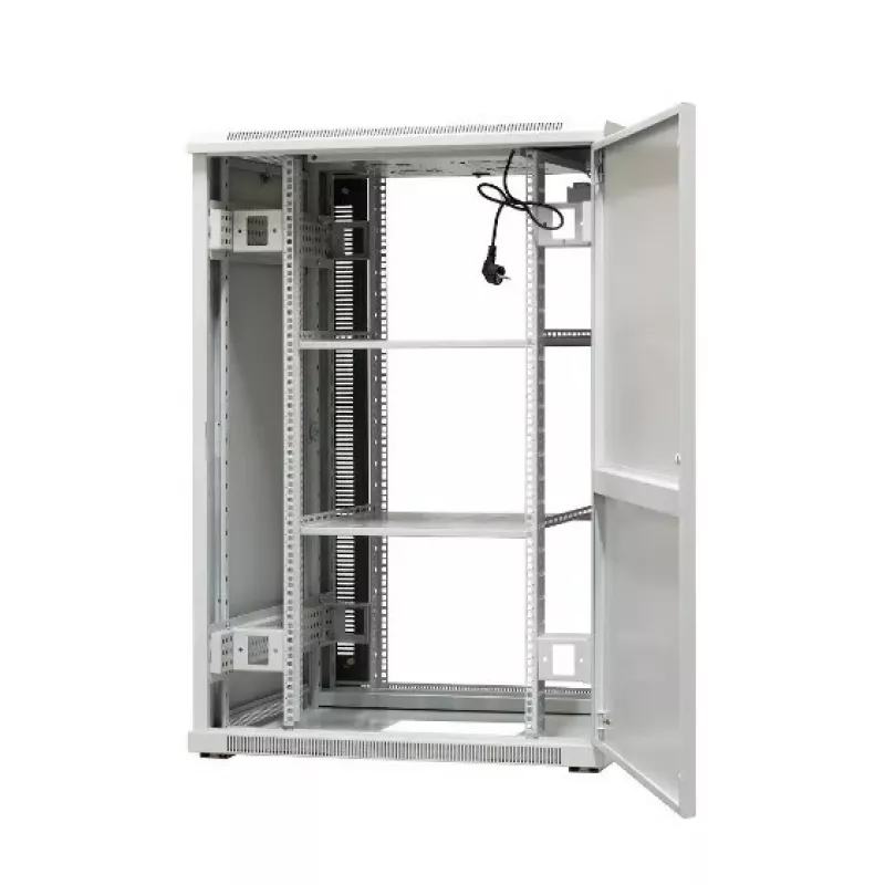 EmiterNet Top 24U vabaltseisev kapp, 800x800x1180 mm, klaasist esiuks, must EM/SH05D-8824