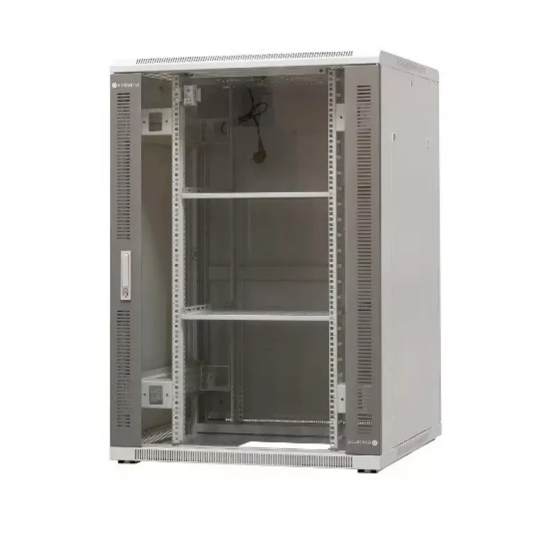 EmiterNet Top 24U vabaltseisev kapp, 800x800x1180 mm, klaasist esiuks, must EM/SH05D-8824