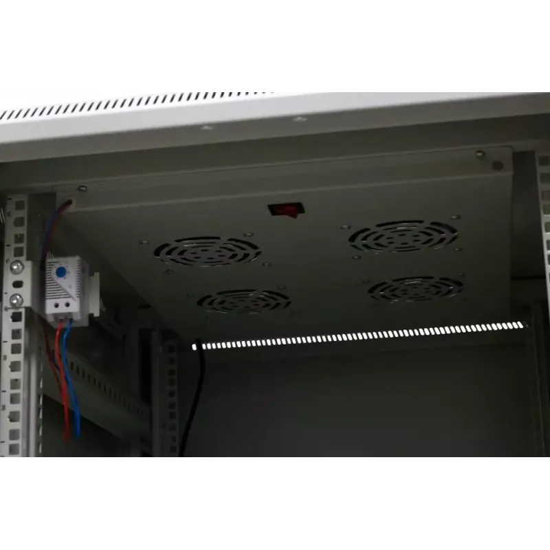 EMITER EmiterNet Top 42U vabaltseisev serverikapp, 600x1000x1980 mm, klaasist esiuks, must EM/SH05D-6042