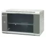 EMITER EM/AP6406 19-tolline 6U seinale kinnitatav võrgukapp, 600x450x370 mm, karastatud klaasuks, teras, must