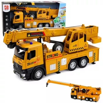 LEAN TOYS 1:12 RC veoauto kraanaga - metallkabiin, tuled, helid, 2.4GHz 8-kanaliga kaugjuhtimispult