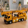 LEAN TOYS 1:12 RC veoauto kraanaga - metallkabiin, tuled, helid, 2.4GHz 8-kanaliga kaugjuhtimispult