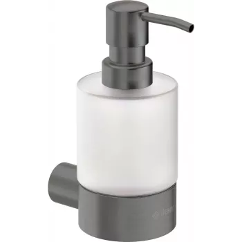 DEANTE ADR_D421 Seinale kinnitatav manuaalne vedelseebi dosaator, 1L, valge ABS-plast, võtmelukk, läbipaistev aken