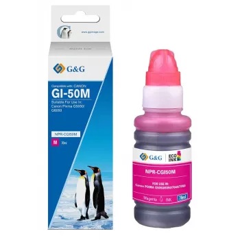 G&G täitepudel Canon GI-50 magenta (70 ml) - pigmenttint, 3404C001 ühilduv