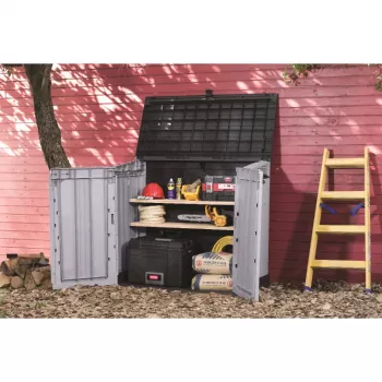 KETER AIA- JA RÕDUBOKS MIDI HALL-MUST 132x71,5x113,5cm