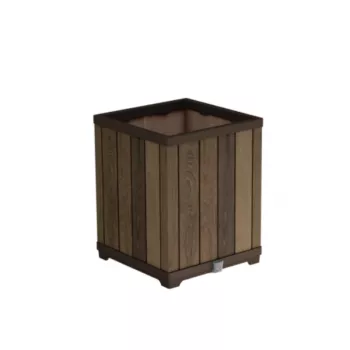 KETER lillepott Deco Square Tall Planter pähkel