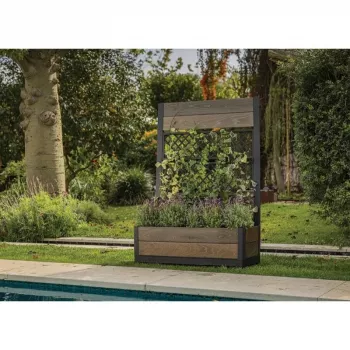KETER Deco Tulip 110L 2-Rombiline Pähklipuu Võrkmustriga Lillepott