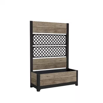 KETER Deco Tulip 110L 2-Rombilise Võrguga Lillepott Saarepuu Toonis