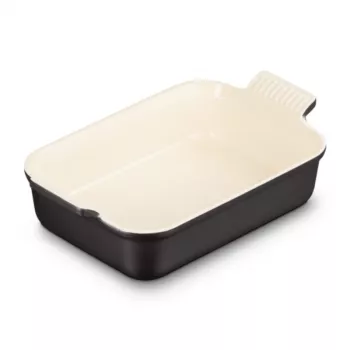 Le Creuset ristkülikukujuline Heritage keraamiline ahjuvorm 26x19cm / 2,4L must
