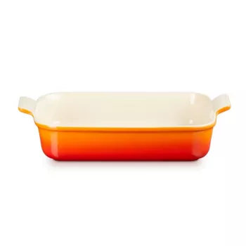 LE CREUSET ristkülikukujuline ahjuvorm Heritage kivikeraamika 32x24cm / 4L oranž