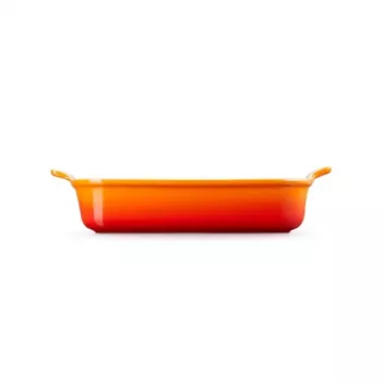 LE CREUSET ristkülikukujuline ahjuvorm Heritage kivikeraamika 32x24cm / 4L oranž