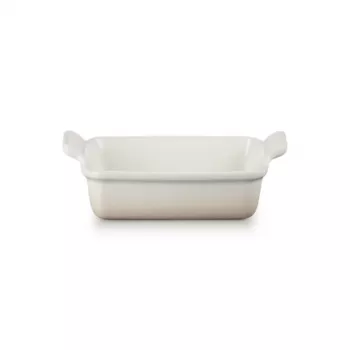 Le Creuset ristkülikukujuline Heritage keraamiline ahjuvorm 19x14cm / 1,1L valge