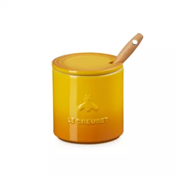 LE CREUSET Mesipott lusikaga 420ml keraamika kollane