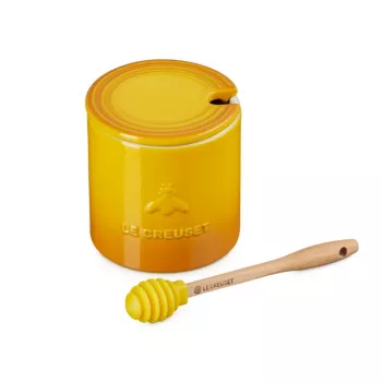 LE CREUSET Mesipott lusikaga 420ml keraamika kollane