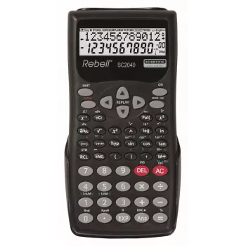 REBELL RE-SC2040 BX teaduslik kalkulaator, 240 funktsiooni, 2-realise LCD-ekraaniga, must
