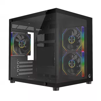 Rampage LUMID arvutikorpus M-ATX 3x ventilaator ARGB must