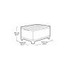 KETER aia laud/hoidmiskast Scandi Storage Table helehall/tume terashall