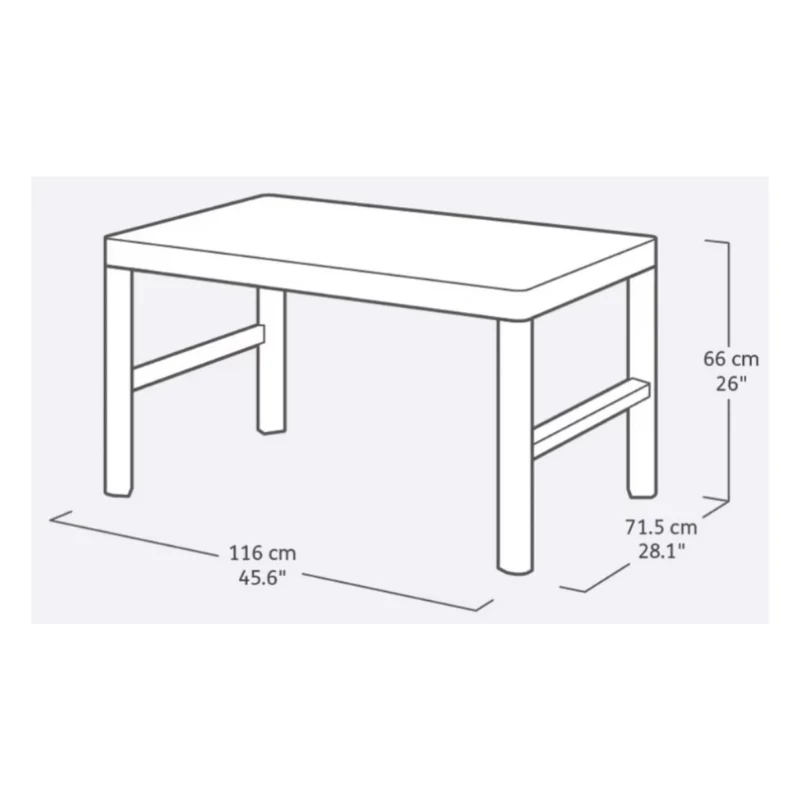 KETER Aialaud Lyon Table Rezolith (2 konfiguratsiooni) beež