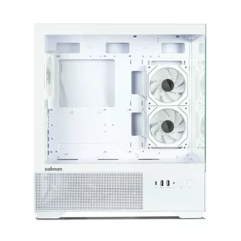 Zalman CHRONIX V2 Valge ATX Mid Tower arvutikorpus koos 3 x 120mm ARGB ventilaatoriga, karastatud klaasist külgpaneel