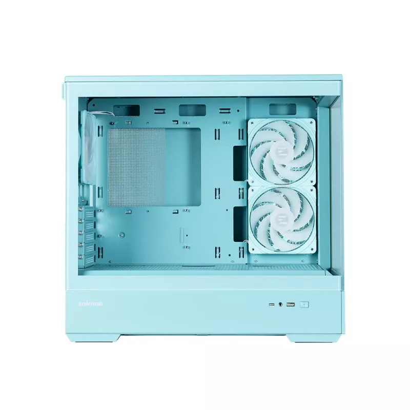 Zalman P30 V2, mATX Mini Tower arvutikorpus, 3 x 120mm ARGB ventilaatorit, mündiroheline