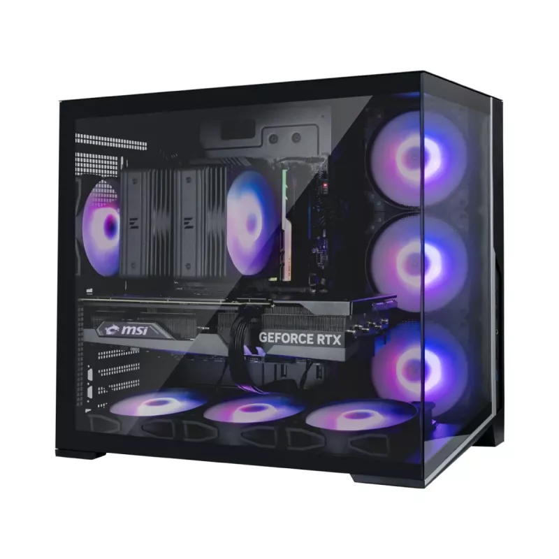 Zalman D40, ATX Mid Tower arvutikorpus, 7 x 120mm ARGB ventilaatorit, must