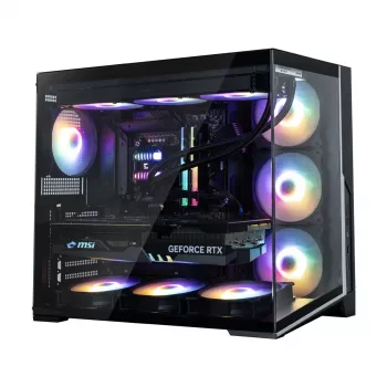 Zalman D40F, ATX Mid Tower arvutikorpus, 7 x 120mm FRGB ventilaatorit, must
