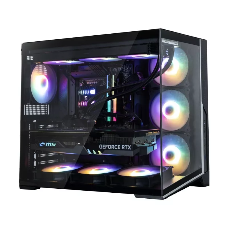 Zalman D40F, ATX Mid Tower arvutikorpus, 7 x 120mm FRGB ventilaatorit, must