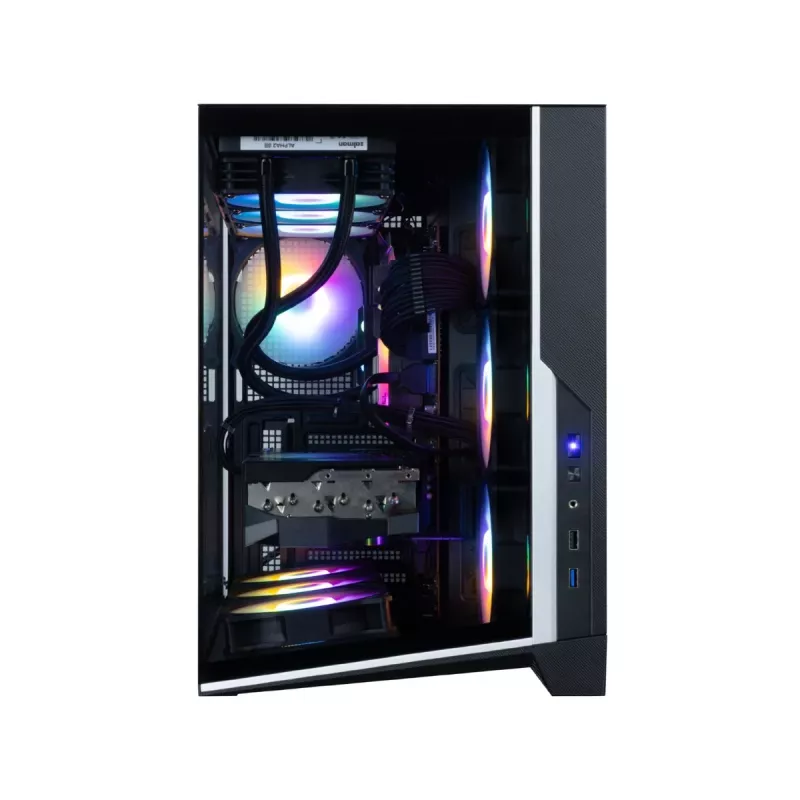 Zalman D40F, ATX Mid Tower arvutikorpus, 7 x 120mm FRGB ventilaatorit, must