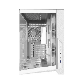 Zalman D40 White ATX Mid Tower korpus 7 ARGB ventilaatoriga ja karastatud klaasiga