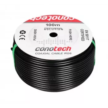 CONOTECH NS-557 koaksiaalkaabel NS113TRI HQ PE geeliga täidetud must 100m