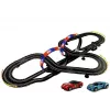 LEAN TOYS võidusõidurajad 2 autoga Top Turbo tuledega 7,6 m pikk