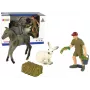 LEAN TOYS loomafiguuride komplekt hobune hall jänes farmer