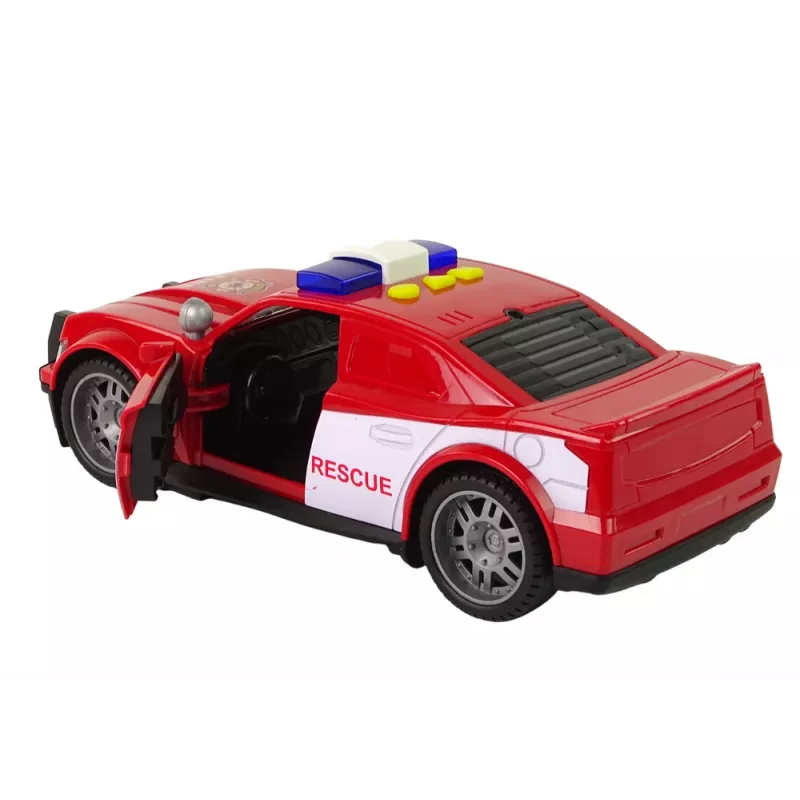 LEAN TOYS Tuletõrjeauto 1:14 Tuled Helid Punane