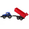 LEAN TOYS Traktor koos haagisega põllumajandussõiduk farm sinine