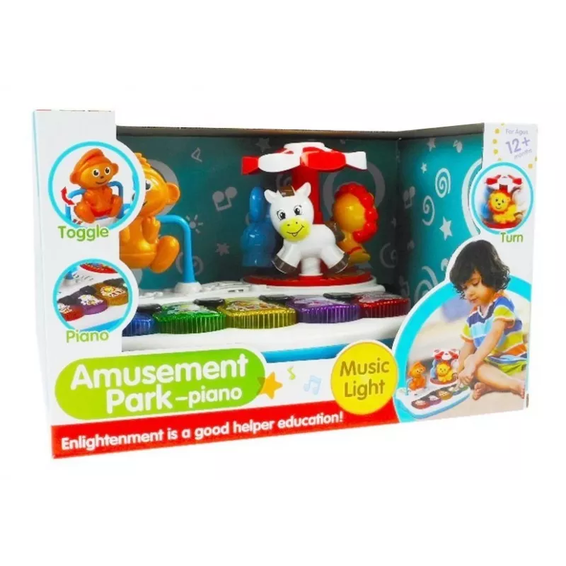 LEAN TOYS värviline klaver loomadega väikelastele