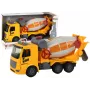 LEAN TOYS Betoonisegisti veoauto pöörlev pirn heli valgus kollane 1:16