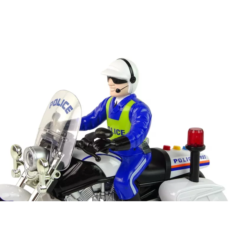 LEAN TOYS politseimootorratas mootoriga politsei helid ja tuled politseiauto